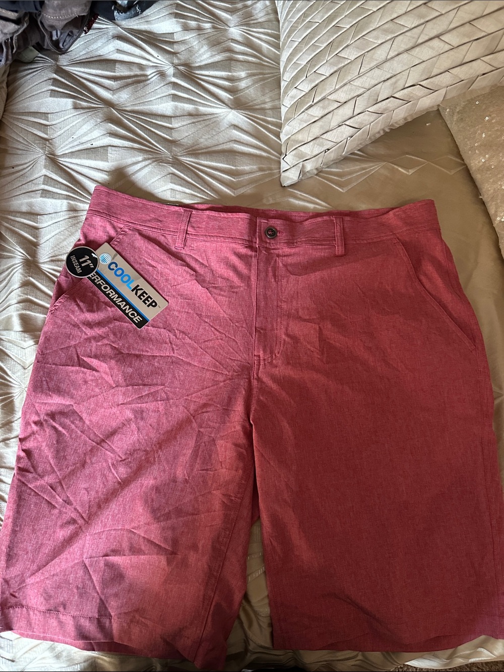 Mens Performance Cool-Keep Pink Shorts